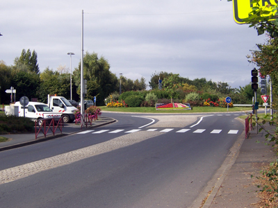 Caen-Ouistreham road junction